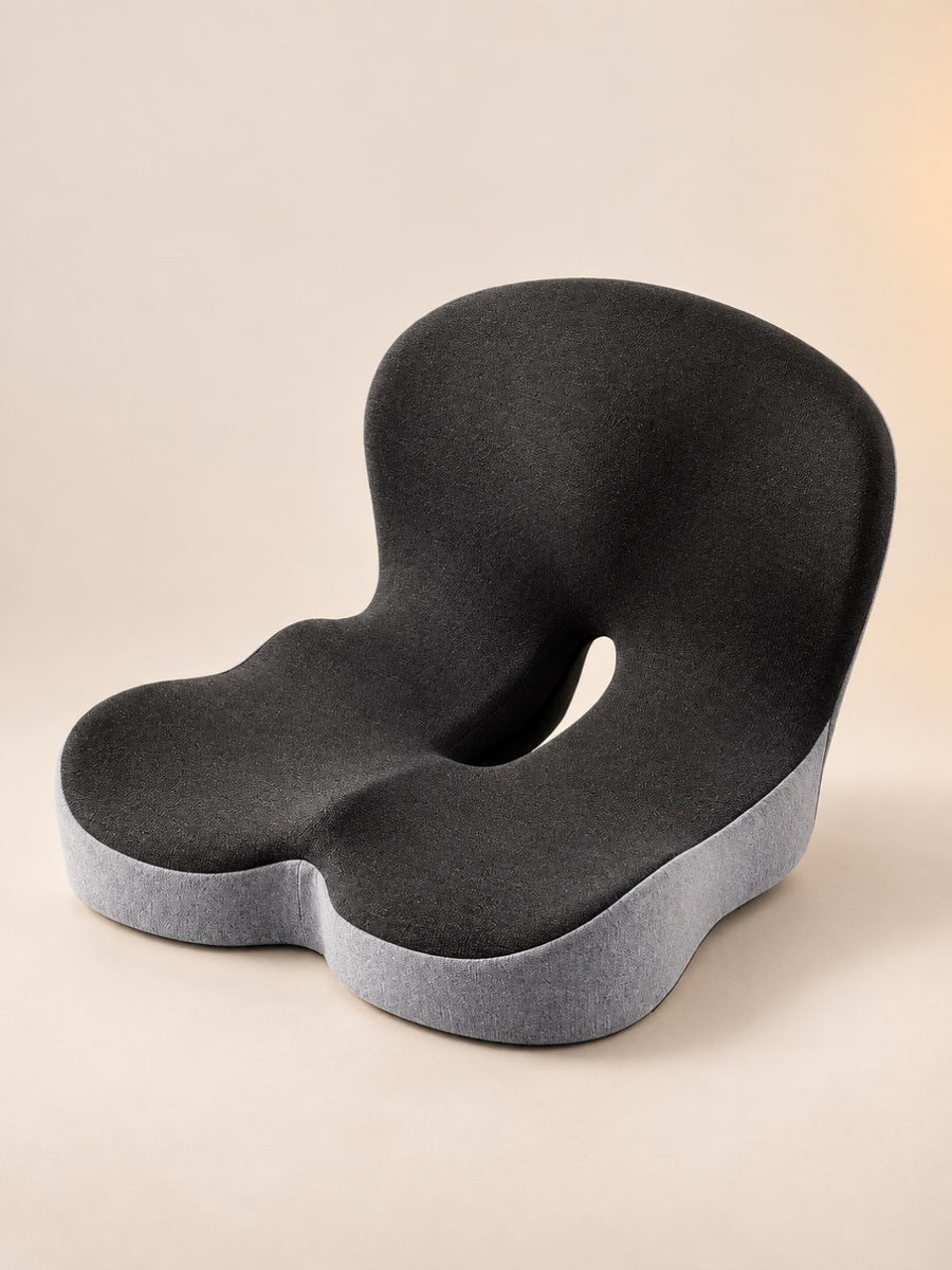 AtlasChair™ Desk Chair Lumbar Support Pillow, Memory Foam Seat & Back Cushion